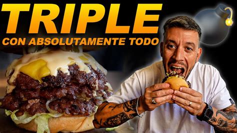 Triple Hamburguesa Smash Completa Johnjohnburger Youtube