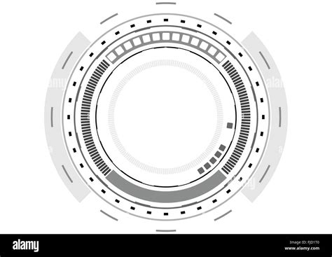 Grey Technology Futuristic Hud Interface Vector Graphic Template