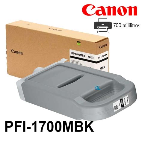 Tinta Canon PFI 1700MBK Negro Mate Pro 2000 Original G Limagars