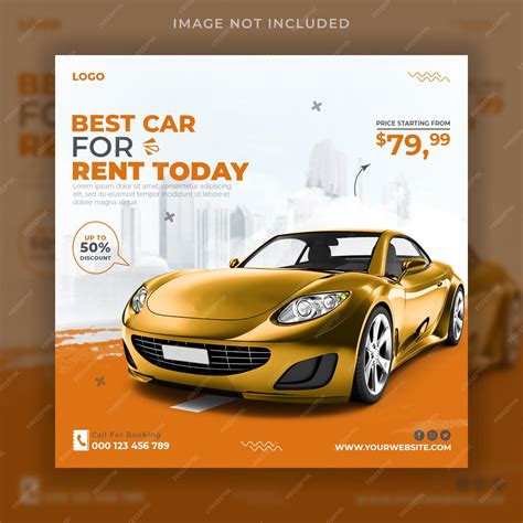 Premium Psd Rent Car Social Media Banner Template