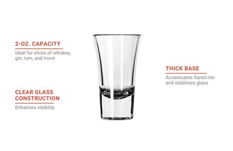 Libbey 5109 2 Oz Whiskey Shooter Shot Glass