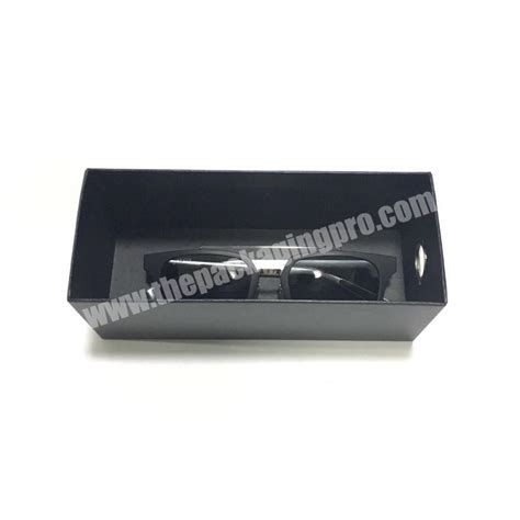 Wholesale Customized Spot Drawer Type Sunglasses Paper Box Black Myopia