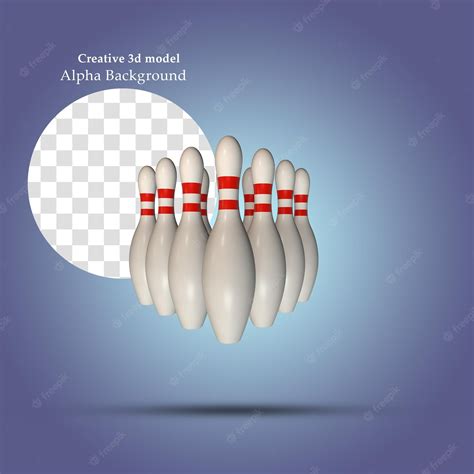 Premium Psd Bowling 3d Model