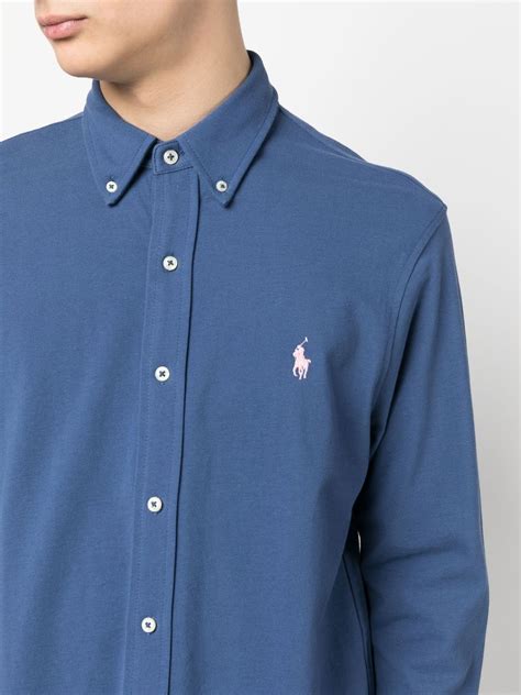 Polo Ralph Lauren Logo Embroidered Longsleeved Shirt Farfetch