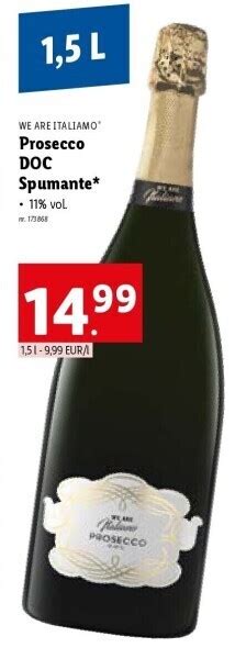 Prosecco Doc Spumante Promotie Bij Lidl