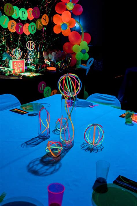 Kara S Party Ideas Neon Glow Birthday Party Kara S Party Ideas