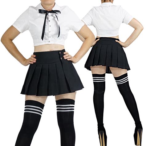 Disfraz Sexy Colegiala Falda Tableada Escoces Medias Blusa 29900 En Mercado Libre