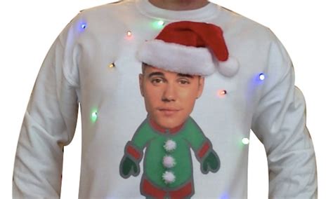 Where To Buy Justin Bieber Ugly Christmas Sweaters & Other Festive ...