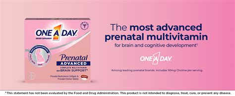 One A Day Womens Prenatal Advanced Complete Multivitamin With Brain