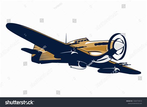 British Fighter Plane Wwii Vector Illustration Stock Vector (Royalty ...