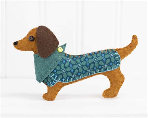 Mitzi The Dachshund Felt Dog Ornament Tilly And Puffin