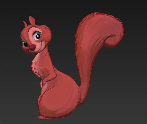 Cartoon Girl Squirrel