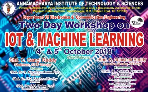 Two Day Workshop On Iot And Machine Learning Annamacharya Group Of