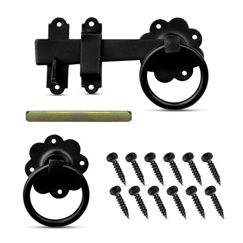 Buy Ring Gate Latch For Wooden Gates Heavy Duty Black Mm Door