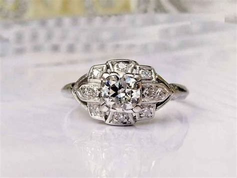 Antique Diamond Engagement Rings Moissanite Diamond Rings Art Deco