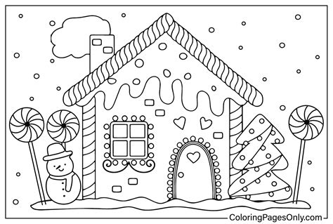 29 páginas para colorear de casas de jengibre ColoringPagesOnly