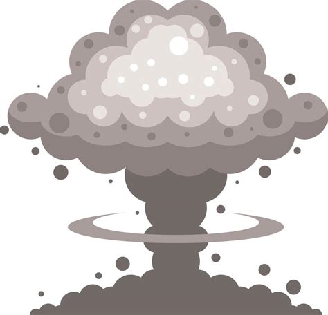 Vector Image Of A Mushroom Cloud After Explosion 22754590 Vector Art at ...