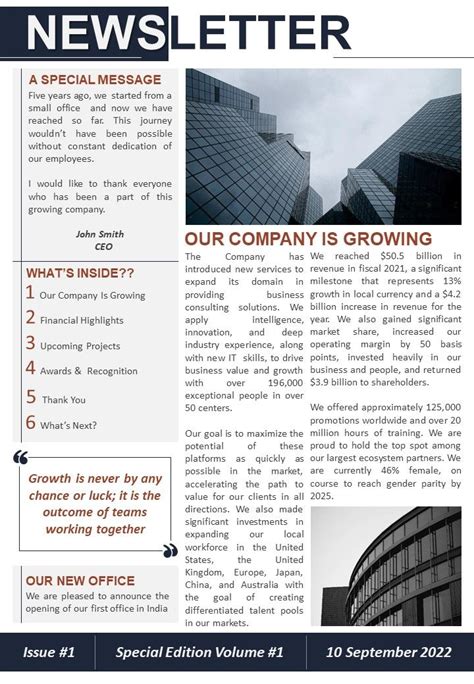 Top 5 Company Newsletter Templates With Samples And Examples