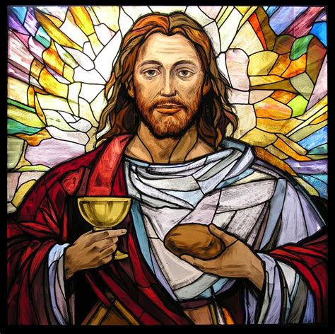 The Eucharist Custom Stained Glass Window For The Co Cathedral Of The Sacred Heart Houston Tx