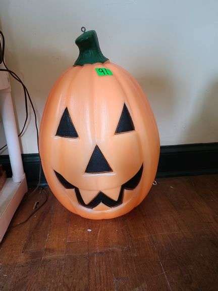 Halloween Pumpkin Blow Mold General Foam Plastics 22” Jack O Lantern