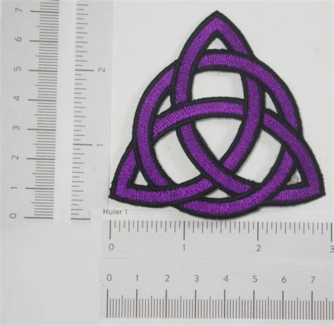 Triquetra Patch Embroidered Iron On Applique Pagan Wiccan Etsy