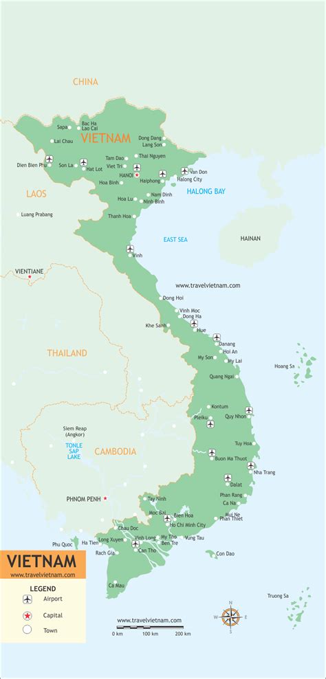 The Map Of Vietnam Vietnam Tourist Maps Maps Of Vietnam