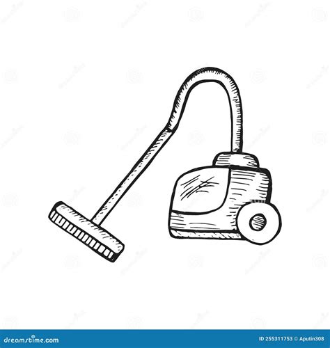 Vacuum Cleaner Vector Sketch Isolated Stock Vector Illustration Of