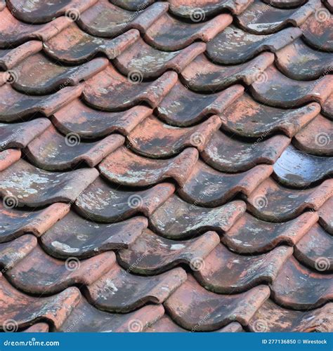 Tiled Roof with Red Tiles in a Residential Area of a House Stock Photo ...