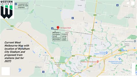 Map Showing The Proposed Train Stations In West Melbourne Werribee