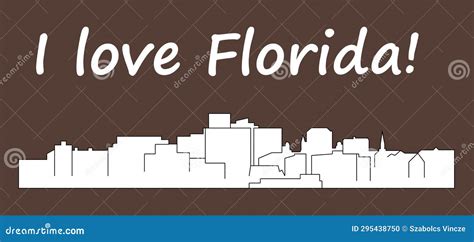 Tallahassee Florida City Silhouette Stock Vector Illustration Of