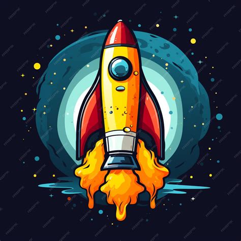 Premium AI Image | cartoon logo rocket