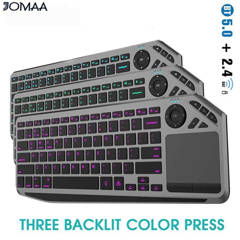 Jomaa Backlit Bluetooth 24g Wireless Keyboard With Touchpad For Smart