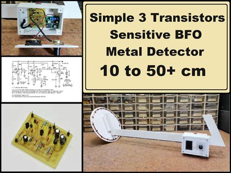 Simple Sensitive 3 Transistors Bfo Metal Detector Project