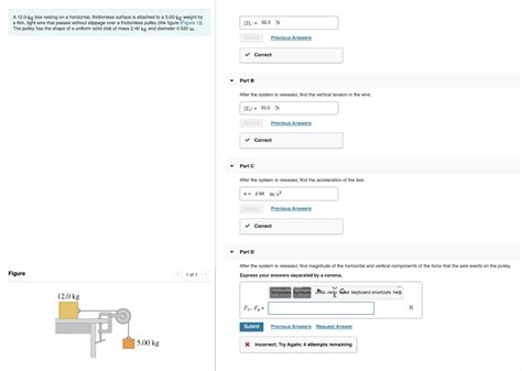 Solved A 12 0 Kg Box Resting On A Horizontal Frictionless Chegg