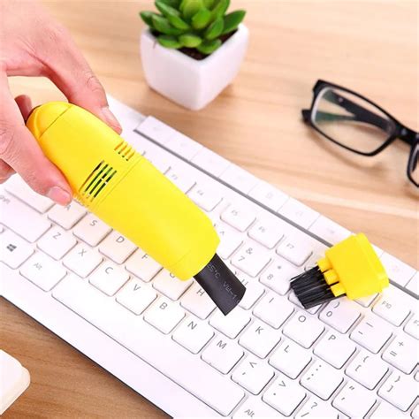 New Cleaning Brush For Keyboard 1PC Mini Computer Vacuum USB Keyboard Cleaner PC Laptop Brush ...