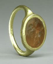 Gold Ring With Carnelian Intaglio Eros With Flaming Torch Free