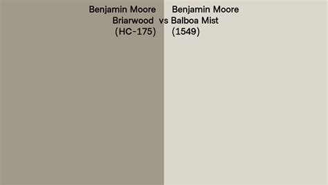 Benjamin Moore Briarwood Vs Balboa Mist Side By Side Comparison