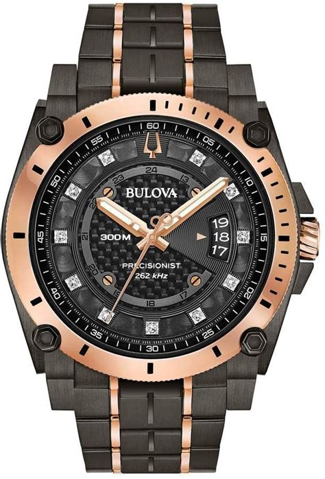 Bulova Men S Precisionist Diamond Accent Black Ion Plated Stainless