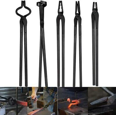 Blacksmith Tongs Set For Forge Anvil Hammer Knifemaking And Vise Tools