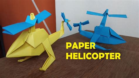 Kids Origami How To Make A Paper Helicopter By Bd Crafts Youtube