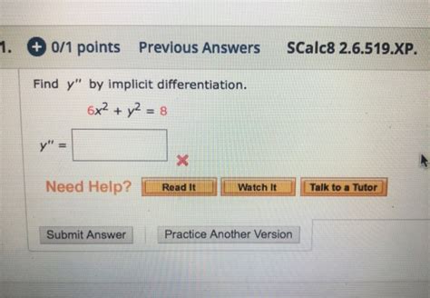 Solved Points Previous Answers Scalc Xp Chegg