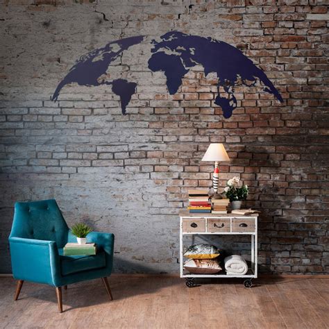 World Globe Metal Wall Art Metal World Map Office Wall - Etsy