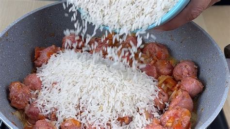 Quando faço essa receita de arroz linguiça assim não sobra nada