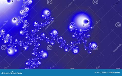 Burbujas Azules Del Efecto Del Remolino Del Fractal De La Onda Stock De