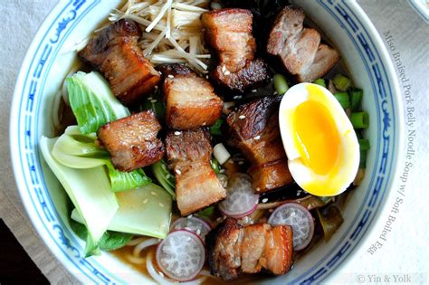 Miso Braised Pork Belly Noodle Soup With Soft Boiled Egg 14840 Hot Sex Picture