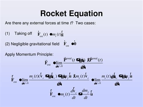 Ppt Continuous Mass Flow Rockets 801 W08d1 Powerpoint Presentation Free Download Id9315293