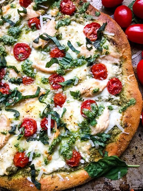 Easy Chicken Pesto Caprese Pizza Three Olives Branch