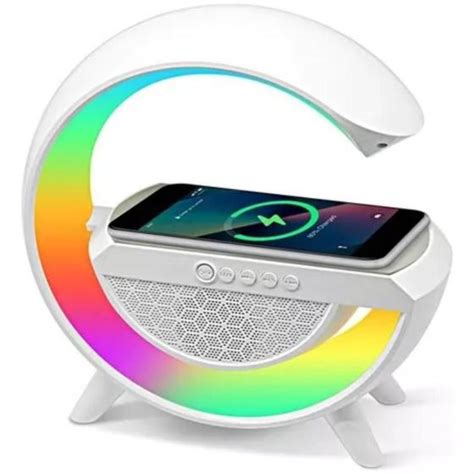 G Speaker Lumin Ria Rgb Caixa Som Rel Gio Carregador Indu O Caixa De