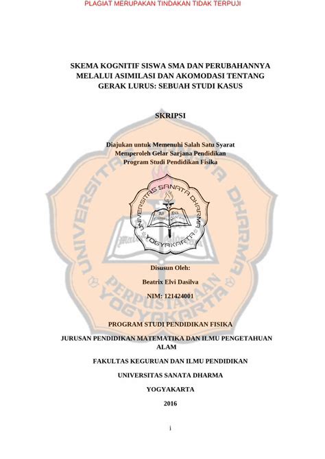 PDF SKEMA KOGNITIF SISWA SMA DAN PERUBAHANNYA MELALUI 2016 8 10