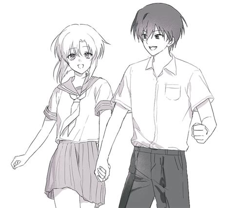 Ryuuguu Rena And Maebara Keiichi Higurashi No Naku Koro Ni Drawn By